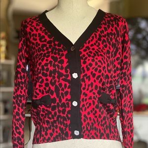 Leopard Bow Cardigan